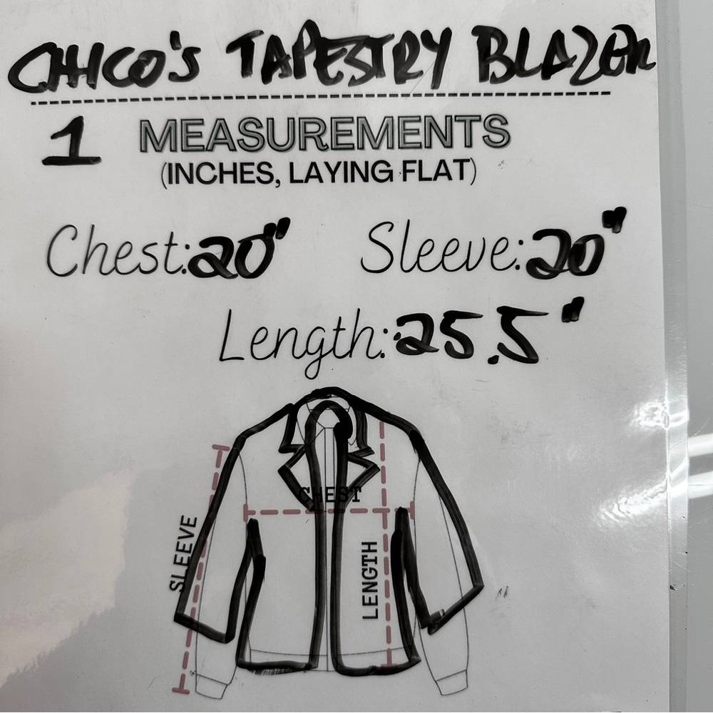 Chico’s Floral Jacquard Blazer Chicos size 1
8/10 Medium - Picture 10 of 11